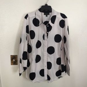 Black and white blouse